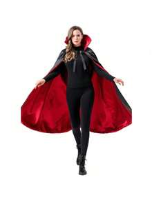 Halloween Costume Unisex Vampire Cape Long Robe Magician Costume Witch Role Performance Costume Cosplay Costume - Single Cloak - View 1