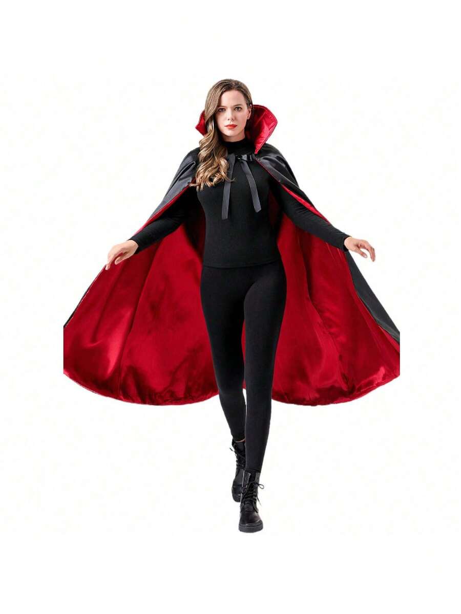 Halloween Costume Unisex Vampire Cape Long Robe Magician Costume Witch Role Performance Costume Cosplay Costume - Single Cloak - View 1