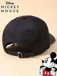 Disney 1件迪士尼正版米老鼠刺繡中性棒球帽，可調節戶外防曬休閒帽，適合春/秋季、旅行、海灘，Y2K風格可愛卡通返校帽 - 彩色 - 查看 4