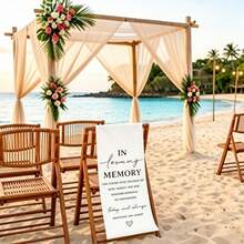 Reserved Memorial Wedding Chair Sign In Loving Memory Wedding Decoration Party Favor - White 1pc - View 5