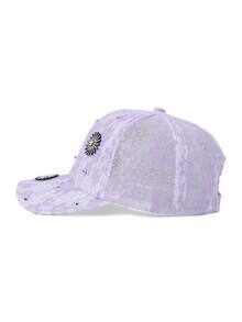1pc Pink Lace Rhinestone Flower Baseball Cap, Breathable Mesh Adjustable Visor Hat, Sweet Luxurious Versatile Sun Hat, Summer Outing & Commute UV Protection Girlish Accessory - Baseball Cap - View 4