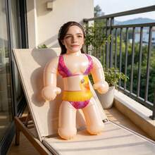 1個客製化充氣吹塑造型，個性化臉部充氣吹塑，泳池派對造型，趣味個性化海灘與生日派對禮物，給他/她的惡搞禮物，單身派對禮物道具，母親節，特殊場合 - 彩色 - 查看 4