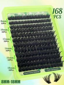 Bộ nối mi giả dày 14-20mm 100D-200D, chống thấm nước, bao gồm mi giả, keo dán, chất làm kín, nhíp, 192/168/144 miếng, mỏng nhẹ, tự làm mi giả. - Nhiều màu - Xem 6