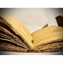 Vintage Leather Journal - 200 Pages Deckle Edge Rustic Paper - Unlined Pages Book Of Shadows Grimoire Junk Notebook Fantasy Medieval Gifts Sketchbook Antique Scrapbook Dark Brown 7"X5" - 深棕色 - 查看 7