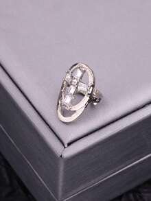 Minimalist Chic Finger Nail Ring, New Rhinestone Cross Design Nail Jewelry For Women, Suitable For Party, Banquet, Vacation Wear, Gift - Multicolor - View 5