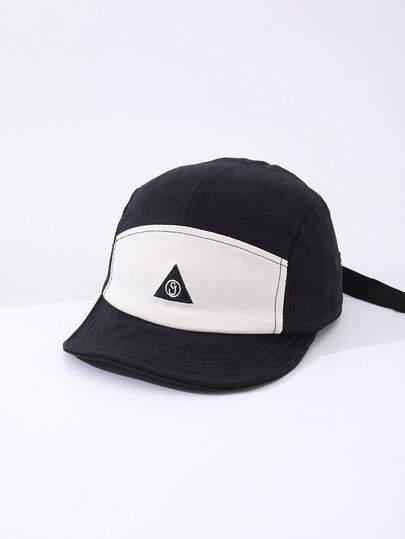 1pc Men's Adjustable Triangle Logo Letter Breathable Soft Top Baseball Cap, Versatile For Outdoor Sports, Hiking, Casual Wear,Festival,Travel