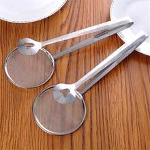 1pc Stainless Steel Strainer Spoon, 2-In-1 Multifunctional Design, Say Goodbye To Greasy Hands And Burns, And Worry-Free, Versatile Kitchen Tool Suitable For Frying, Boiling, Sautéing, Hot Pot, Grilling And More - Silver - View 7