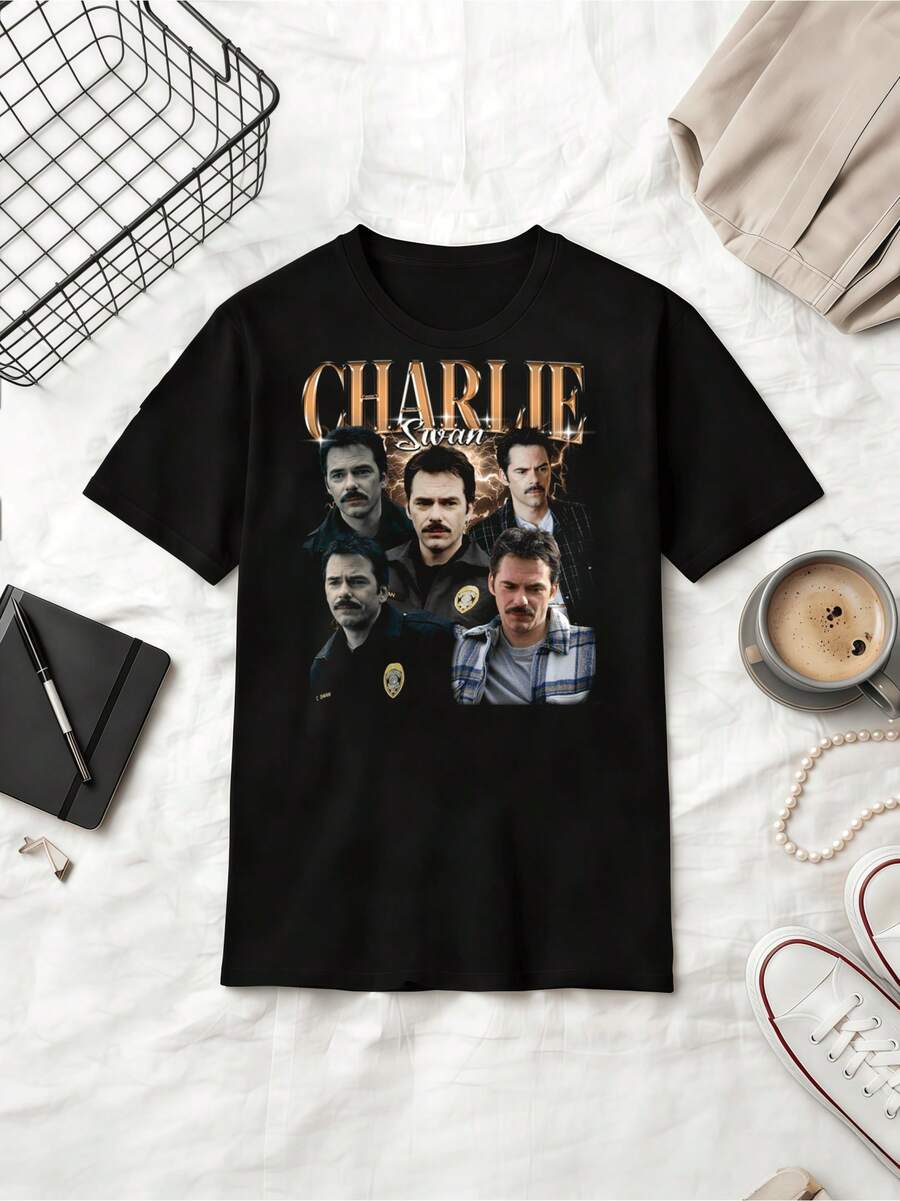 Charlie Swan Shirt, Billy Burke, Team Charlie Tee - Black - View 1
