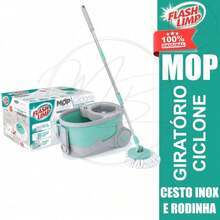 Rotating Cyclone Mop With Stainless Steel Basket And Wheels - Flash Clean - A - Xem 2