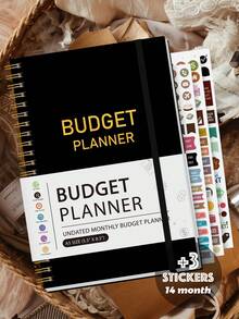 1 Undated A5 Size Monthly Budget Planner Notebook, With Sticker Set, Including Expense Tracking, Spending Overview, Savings Diary, Bill Tracking, Financial Planning, Suitable For Home, School, Office Use Financial Management Notebook - Multicolor - View 10