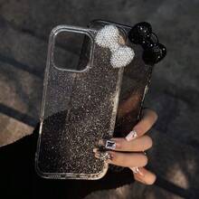 Ốp lưng điện thoại thời trang, sang trọng, đính đá 3D hình nơ lấp lánh cho iPhone 15 Pro Max, 16, 13 Pro, 11, 12, 14 Pro, kiểu dáng thời trang và sáng tạo, bảo vệ toàn diện điện thoại. - Nhiều màu - Xem 3