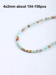 Cuentas de piedra en forma de disco de colores naturales mezclados para hacer joyas, cuentas espaciadoras sueltas para hacer pulseras, collares y suministros de joyería DIY - Encanto - Ver 11