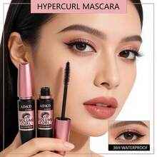 7D Fiber Black Mascara, Volumizing Curling Long-Lasting Smudge-Proof Clump-Free - Black - View 4