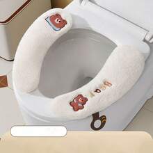 Penutup Dudukan Toilet Motif Kucing & Anjing yang Lembut & Tebal, Dapat Dicuci untuk Penggunaan di Rumah, Hangat & Nyaman untuk Semua Musim, Cocok untuk Semua Ukuran Toilet - MultiWarna - View 18