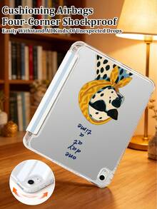 Kingsung Striped And Spotted Dog Pattern Y-Shaped Folding Double-Sided Spray Coating Transparent Crystal Flat Protective Case Suitable For Tablets/ Mini 6/7/9.7/10.2/10.5/10.9/12.9/Pro 11, 10th Generation, Protective Case. Supports Multi-Angle Adjustment, Six Placement Support Methods, Built-In Pen Slot, Transparent Back Cover, Anti-Drop Protection, Automatic Wake-Up/Sleep. Suitable For Kindle Paperwhite 12th Generation 2024 Version, Kindle 11th Generation 2022 Version, Clara Color Series. - Multicolor - View 8