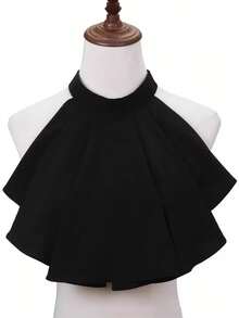Silk Chiffon New Palace Style Lace Fake Collar Accessory, Lolita Fashion Performance Cosplay Sweet Decoration, Solid Color Polyester - Multicolor - View 1