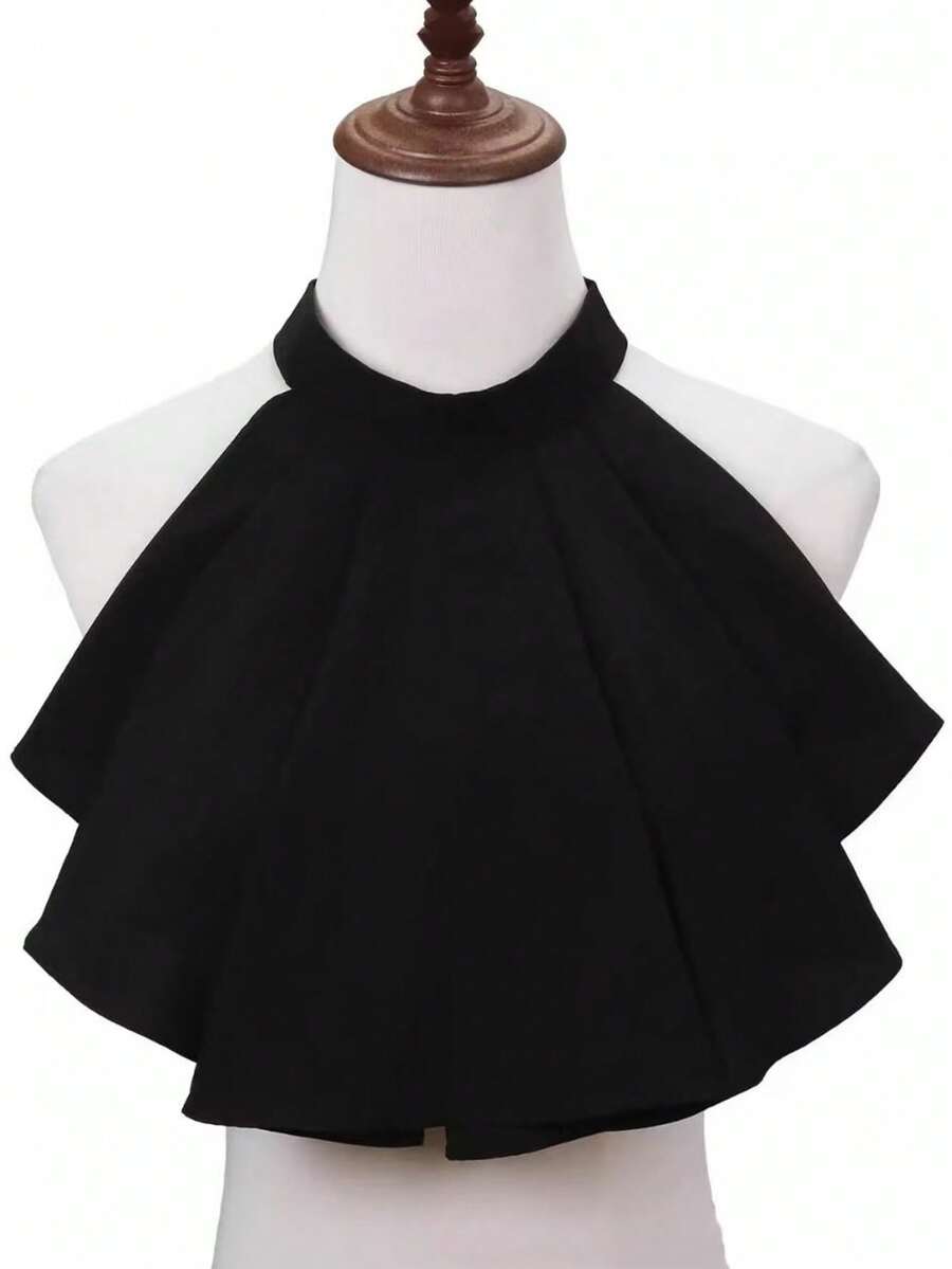 Silk Chiffon New Palace Style Lace Fake Collar Accessory, Lolita Fashion Performance Cosplay Sweet Decoration, Solid Color Polyester - Multicolor - View 1