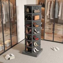 360° Rotating Shoe Rack In Grey, 7 Shelves, With Capacity For Up To 28 Shoes. - Grey - View 3