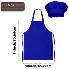 Children's Apron And Chef Hat Set (1pc), Unisex Kids Apron With 2 Pockets, Adjustable, Children's Painting Apron, Suitable For Cooking, Classroom, Baking, Painting, Crafts, BBQ Activities, DIY, Party, 6-13 Years Old - Multicolor - View 22