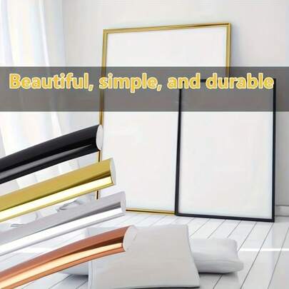 1 cuộn dải kim loại trang trí tự dính dài 3 mét/118,11 inch, thích hợp cho giấy dán tường, ốp tường và gạch, trám khe hở, dải bịt kín bằng vật liệu kim loại chống thấm nước cho chân tường, mặt bàn, cạnh tường, viền tủ và khung, góc trần nhà.