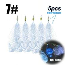 Juego de 20PCS~1 pieza Red de Pesca, Red de Pesca Multi-Especificación 3#/5#/7#/9#/13#, Red Trampa, Red Luminosa, Equipo de Pesca, Red Pegajosa sin Anzuelo, Dispositivo de Pesca Explosiva, Red de Pesca, Herramienta para Capturar Peces, Trampa de Pesca Diseñada, Red de Lanzamiento de Agua Poco Profunda con Resorte de Cobre, Multi-Especificación Disponible, Reutilizable. Pesca Fácil, Herramienta de Pesca Esencial para Principiantes/Pescadores Experimentados. Captura Fácilmente Peces (Carpa de Hierba, Carpa Crucian, Camarón de Río, Cangrejo, Tortuga y Otros Productos Acuáticos), Adecuado para Varios Cuerpos de Agua (Ríos, Lagos, Agua de Mar, Etc.), Compatible con Cañas de Pesca (Caña de Mar, Caña de Mano, Caña de Señuelo, Etc.) - Multicolor - Ver 19