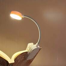 A Mini And Cute Tri Color Dimming Night Light | Adjustable Arm Clip Reading Light | Dry Battery Powered (Without Battery) | Learning Reading Light | LED Desk Lamp | Eye Friendly Warm Light Night Light - Black - View 8
