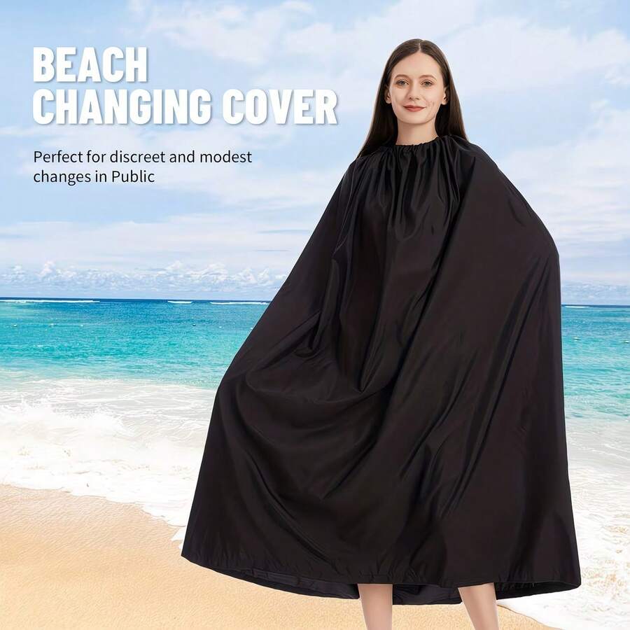 1pc Portable Thickened Sunshade Changing Tent, Privacy Sun Protection Curtain, Suitable For Beach, Camping And Swimming - Multicolor - View 1