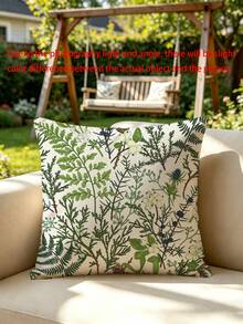 1pc Plant Printed Cushion Cover, Fresh Natural Style Throw Pillow Case For Living Room Sofa Bedroom Decor (Without Pillow Insert), (Multiple Sizes), (No Embroidery), (Single-Sided Print) - Multicolor - View 7