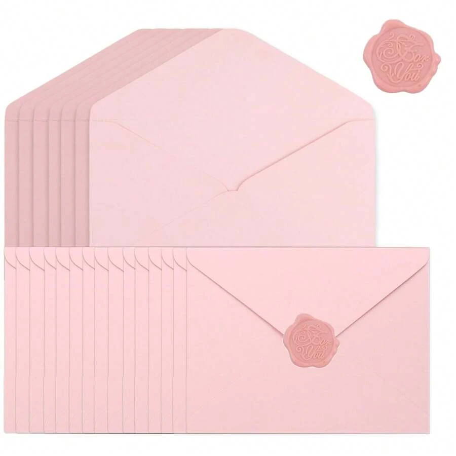 10/20pcs, 5/10pcs Cherry Blossom Pink Vintage Envelopes + 5/10pcs Thick ...