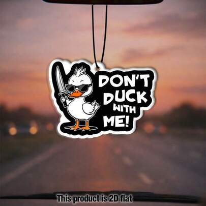 SepSky Car Air Fresheners - Funny Duck Freshener Hanging 2.76in Ornaments Refresh Air Fragrant Pendant Essential Gift For 2D Flat Car Accessories Decoration Interior Home Household Long-Lasting Scent
