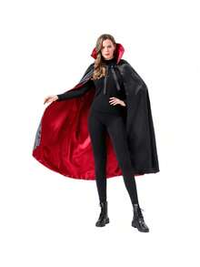 Halloween Costume Unisex Vampire Cape Long Robe Magician Costume Witch Role Performance Costume Cosplay Costume - Single Cloak - View 2