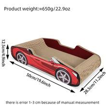 Under 6.99kg Cat Scratch Pad Sofa, Durable Red Sports Car Shaped, For Cats - 50x30x15cm - View 3