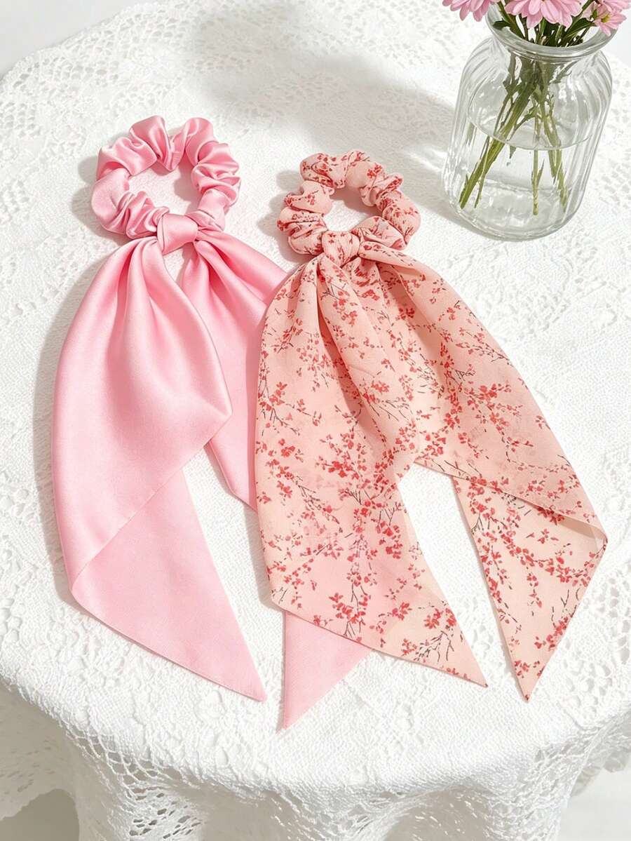 2 chiếc khăn choàng voan hoa văn màu trơn, phong cách cung đình Bohemian, phụ kiện polyester thường ngày, phù hợp cho mọi mùa, lễ hội, tiệc tùng.