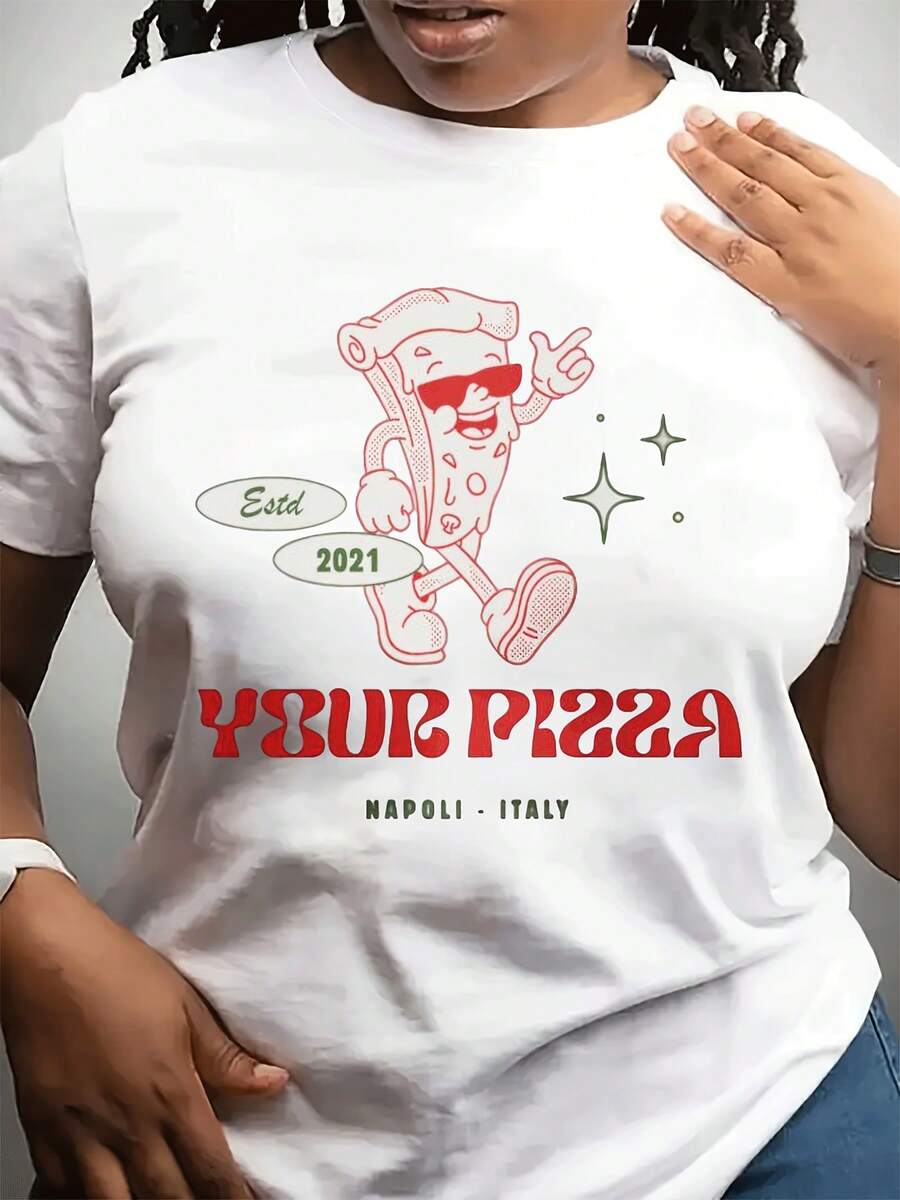 Camiseta casual de moda de cuello redondo de Navidad de las mujeres | Corto Sved, ligero tejido estirable, patrón geométrico, adecuado para Dailpor desgaste y día Gif para amigos y familia