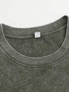 High-Quality 230g Washed Pure Cotton T-Shirt, GLEC Japanese Cartoon/Anime Style, Y2K Cyberpunk Aesthetic, Simple And Versatile, Suitable For All Seasons.Retro Street Style, Adorned With Retro Letter Prints, Suitable For Men To Wear Year-Round.Loose, Soft, And Comfortable Black Casual T-Shirt With Moderate Thickness, Suitable For Both Men And Women.Perfect For Everyday Wear, And Also An Ideal Gift For Friends And Family, Back-To-School Season, New Year's, St. Patrick's Day, And Spring.Summer Outfits For Womengraphic Tees - 軍綠色 - 查看 2
