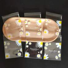 100pcs Daisy Print Gift Bags, Transparent Self-Adhesive Small Packaging Bags Suitable For Wedding Favors, Birthday Tea Party, Small Gifts Packaging, Suitable For Christmas, Halloween, Christmas Eve - Transparent 7*7cm - View 10