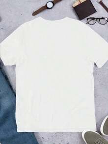 1 Casual Fashion T-Shirt For Men And Women With Funny Graphic Cat With Watermelon Expression, A Women's T-Shirt With A Humorous Watermelon Print. Versatile, Easy To Match, Suitable For Everyday Wear, Street Style, Vacation Outfits, Weekend Outfits. - Blanco - 查看 2