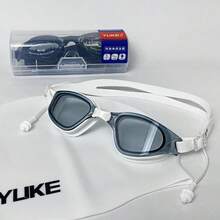 High Definition Anti-Fog Anti-Water Big Frame Swimming Goggles, Unisex Swimming Goggles, Swimming Cap, Goggles Set, Designed Specifically For Diving And Swimming - Multicolor - View 11
