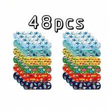 12/24/36/48/60/78片装可爱卡通创意创可贴，包含6种卡通图案，兼具美观与实用性，为您的伤口提供温和的护理和保护。独立包装，方便携带，是居家必备用品。 - 查看 9