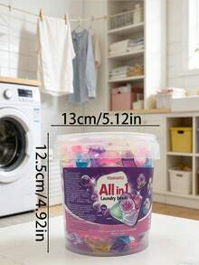 Family Size 5-In-1 Concentrated Laundry Detergent Pods, Fragrant Long-Lasting Scent Beads, Powerful Deep Cleaning Stain Removal, Multi-Effect Softening And Long-Lasting Fresh Fragrance Detergent - Liquid - View 6