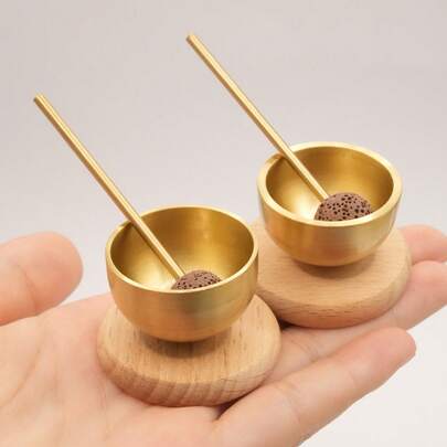 Mini Singing Bowl, Sound Therapy Meditation Bowl, Yoga Mindfulness Calming Bowl, Aromatherapy Amplifier Bowl With Wooden Pad + Striker, Desktop Zen Decor, Stress Relief & Sleep Aid, Portable Sound Therapy Tool For Chakra, Mindfulness, Stress Relief, Sleep, Relaxation, Zen