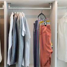 1Pc Multi-Clip Clothes Organizer Hanger With Stainless Steel Construction, Wall-Mounted Rack For Easy Installation And Space Saving Storage, Perfect Holder For Leggings, Socks, Scarves, Belts, Garments And Accessories In Home Bedroom, Closet Organization Solution For All Seasons - Multicolor - View 8