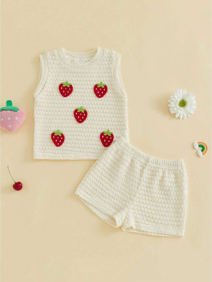 Young Girls Tank Top Co-Ords - White - View 1