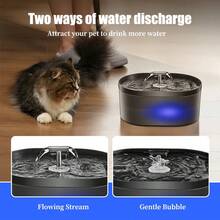 2.2L/74oz Pet Water Fountain | Quiet Cat Dog Water Dispenser With LED Light And Multi-Layer Filter, T-Shape Water Flow, Automatic Pet Water Feeder, USB Powered - 2.2L - View 7