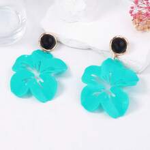 ZA Cross-Border Korean Pastoral Style High-End Creative Design Simple Acrylic Flower Earrings For Everyday Women's Wear - 黃色 - 查看 4