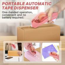 1 máy cắt băng keo nhựa không dùng pin (đã bao gồm băng keo), máy cắt băng keo cầm tay đa năng, thích hợp để đóng gói quà tặng tại nhà, văn phòng, nhẹ và dễ sử dụng, thích hợp cho việc tự làm, gói quà, màu ngẫu nhiên. - Nhiều màu - Xem 6