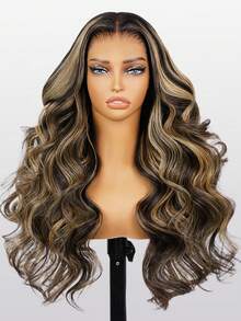 ARABELLA Tóc giả ren không keo 13x6 Max, kiểu Balayage Highlight, sóng bồng bềnh, có dây rút, 100% tóc thật, mật độ 180%, dài 18-30 inch, có thể chia ngôi tự do, đã cắt sẵn, tỉa sẵn đường chân tóc tự nhiên, thân thiện với người mới bắt đầu và phụ nữ. - Nhiều màu - Xem 5