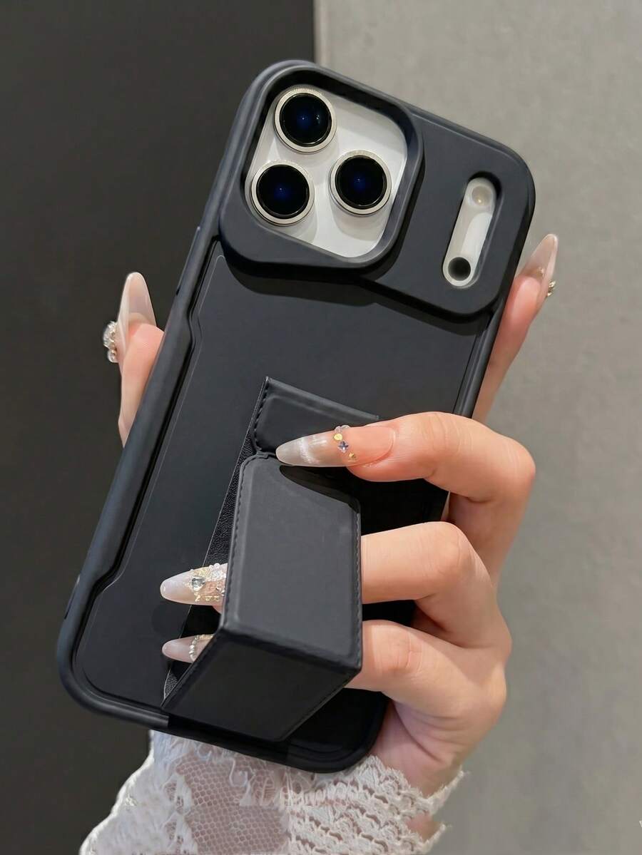 1 chiếc ốp lưng điện thoại cao cấp siêu mỏng, viền siêu mỏng, chân đế ẩn, tương thích với iPhone 17 16 15 14 13 12 11 Pro Max, chất liệu silicon mềm mại.