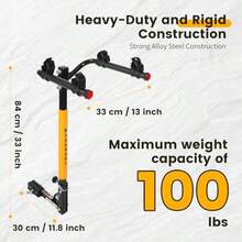 MAXXHAUL 50025 - Soporte para 2 Bicicletas montado en Enganche Capacidad de 45 kg - Negro - Ver 3