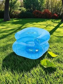 Portable Outdoor Inflatable Mattress, PVC Transparent Sofa, Garden Nap Reading Leisure Chair, Suitable For Indoor And Outdoor Scenes, Novel Inflatable Furniture Blow-Up Sofa Seat, Waterproof PVC Inflatable Sofa, Essential Outdoor Equipment For All Seasons - Multicolor - View 3
